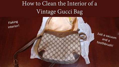 how to clean inside of gucci purse